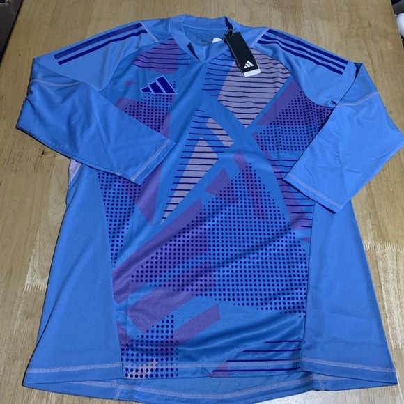 NEW $120 ADIDAS TIRO 24 PRO GOALKEEPER LS JERSEY TOP AEROREADY BLUE IN0422 SZ XL - Picture 1 of 7